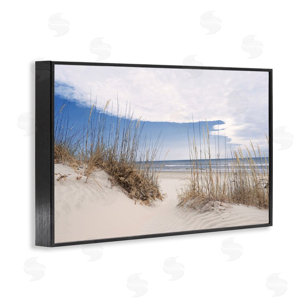 Natalie Carpentieri Sea Oats Along Sandy Dunes Black Framed Giclee Wall Art Print