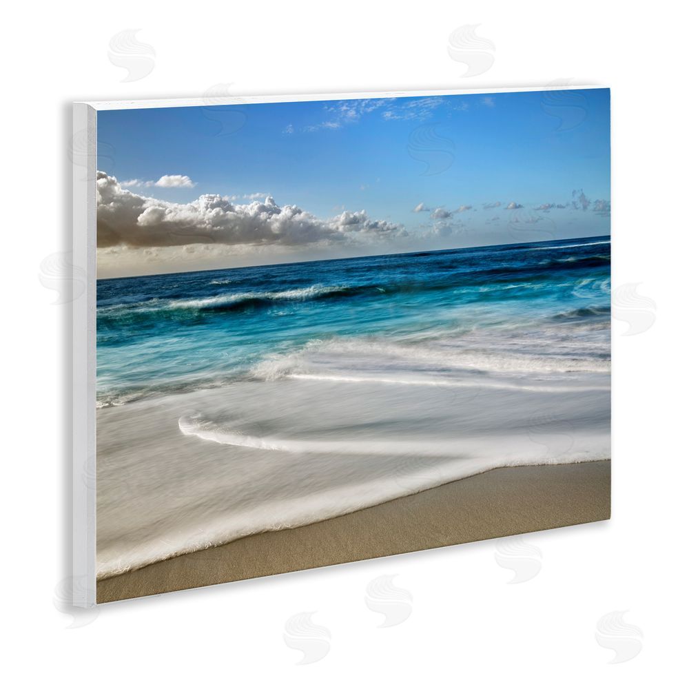 Superstock Morning Foam on Shore Wooden Wall Plaque Art Print