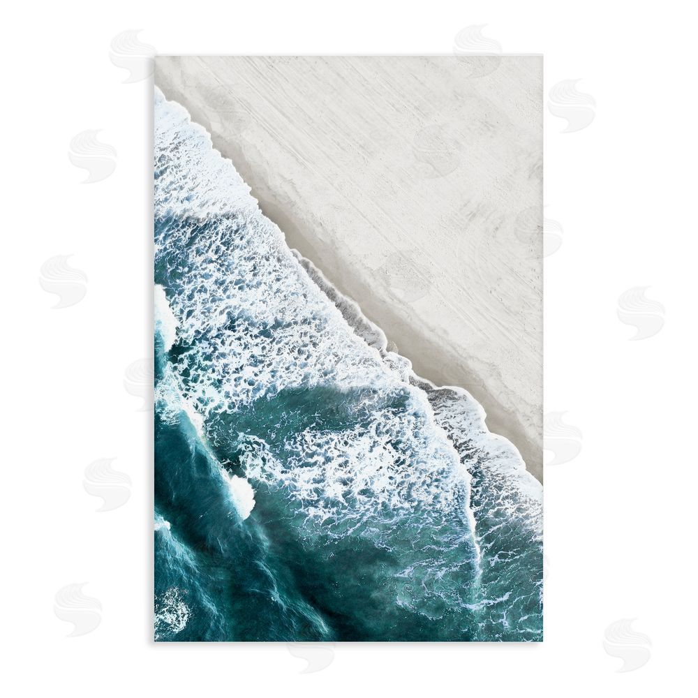 Natalie Carpentieri Corolla Beach Breezy Shoreline Stretched Canvas Wall Art Print