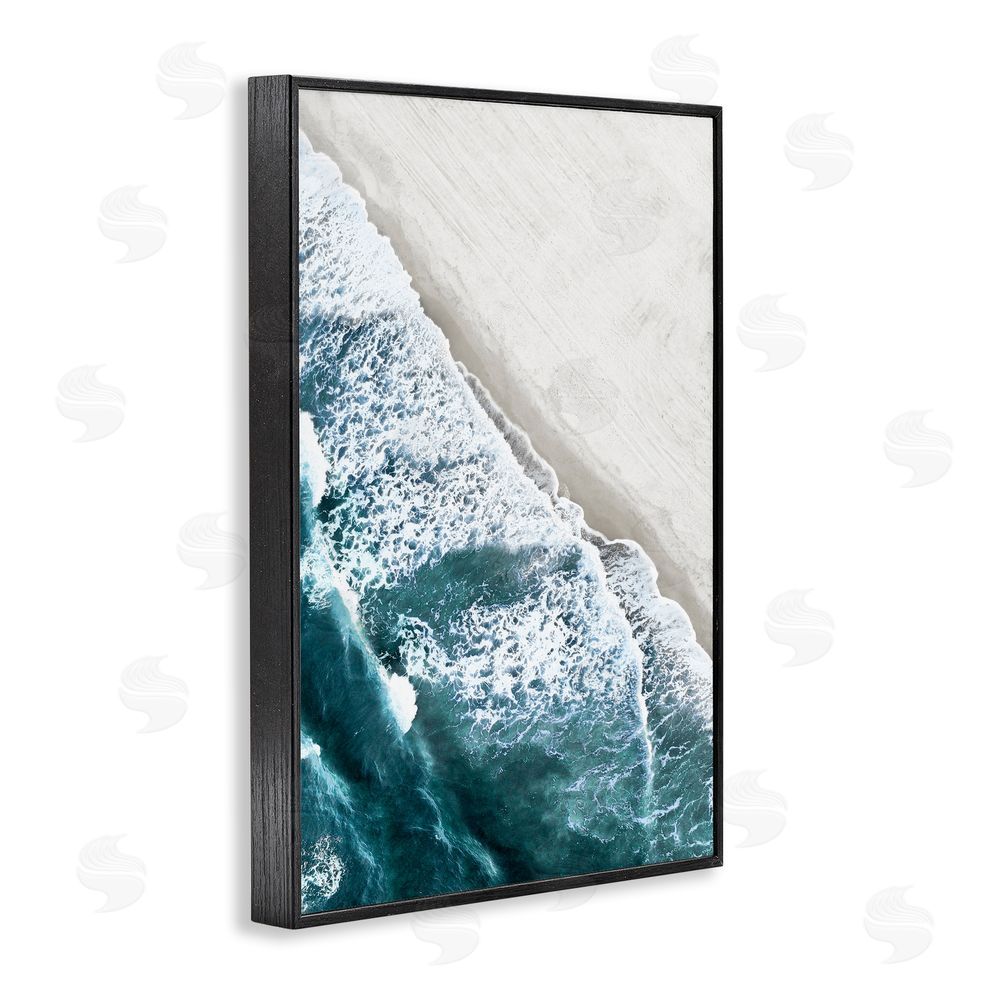 Natalie Carpentieri Corolla Beach Breezy Shoreline Black Framed Giclee Wall Art Print