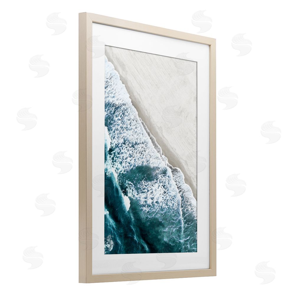 Natalie Carpentieri Corolla Beach Breezy Shoreline Brown Framed Print Under Glass Wall Art