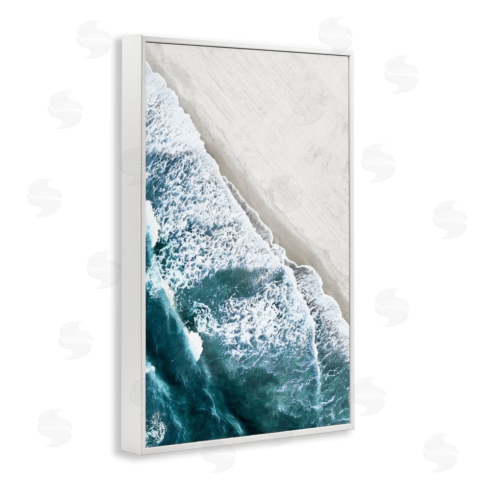 Natalie Carpentieri Corolla Beach Breezy Shoreline White Framed Giclee Wall Art Print
