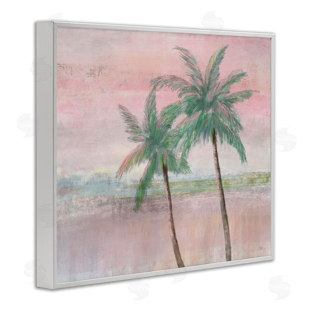 Nan Sunset Palms at Dusk White Framed Giclee Wall Art Print