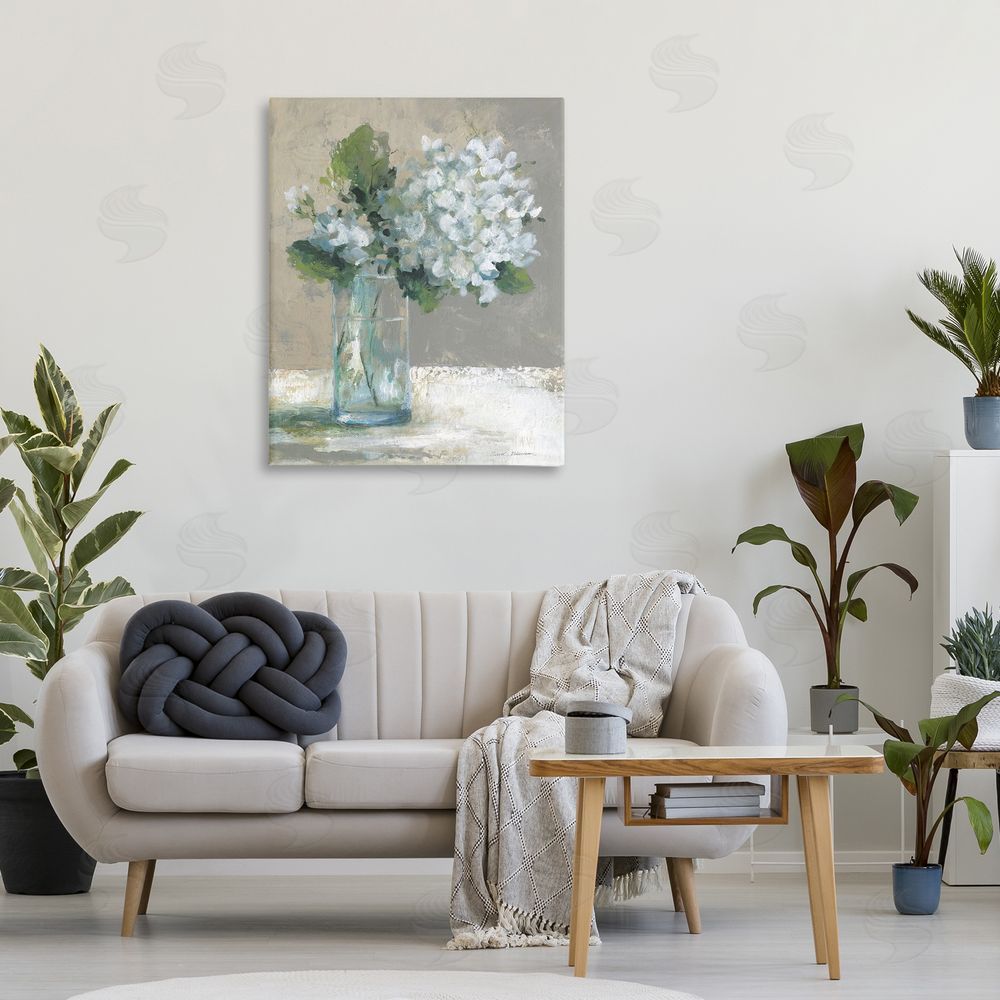 Carol Robinson Serene White Hydrangeas in Glass 
