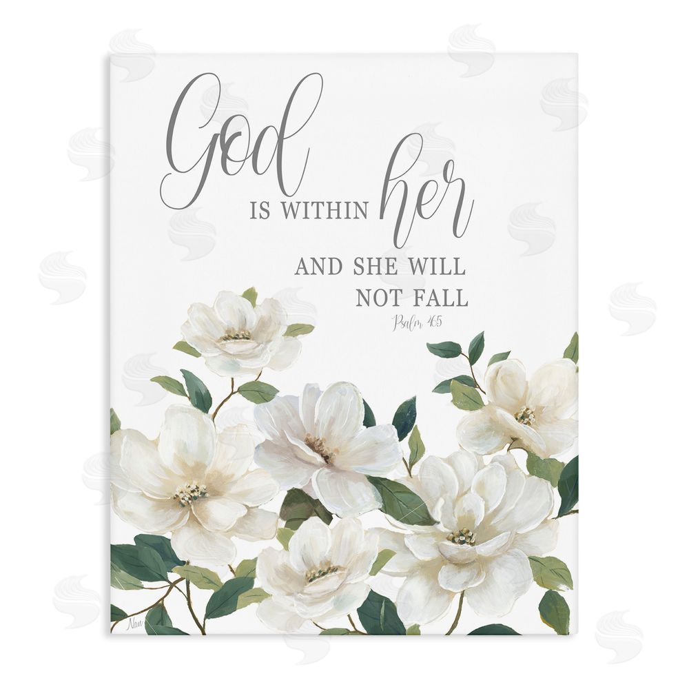 Nan God Is Within Her Stretched Canvas Wall Art Print
