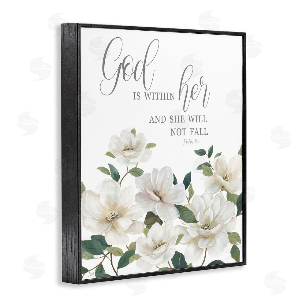 Nan God Is Within Her Black Framed Giclee Wall Art Print
