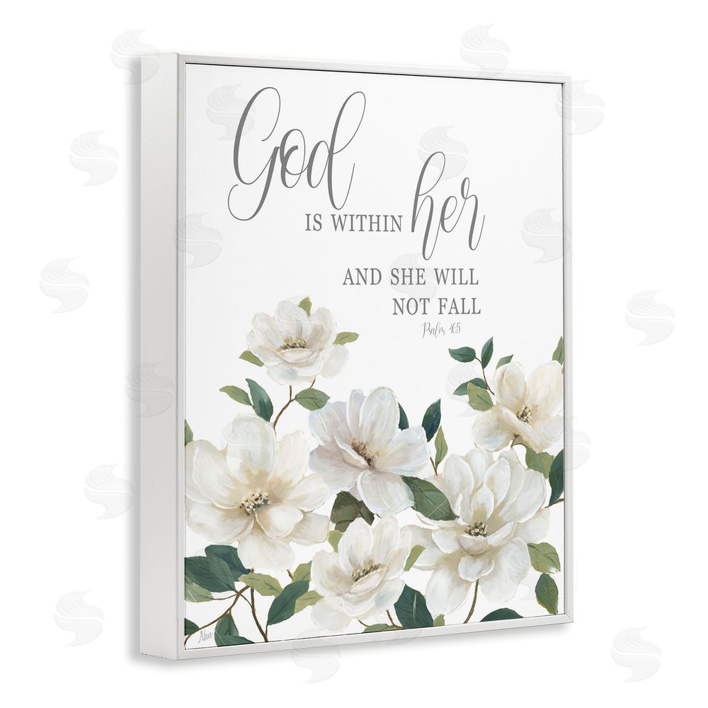 Nan God Is Within Her White Framed Giclee Wall Art Print