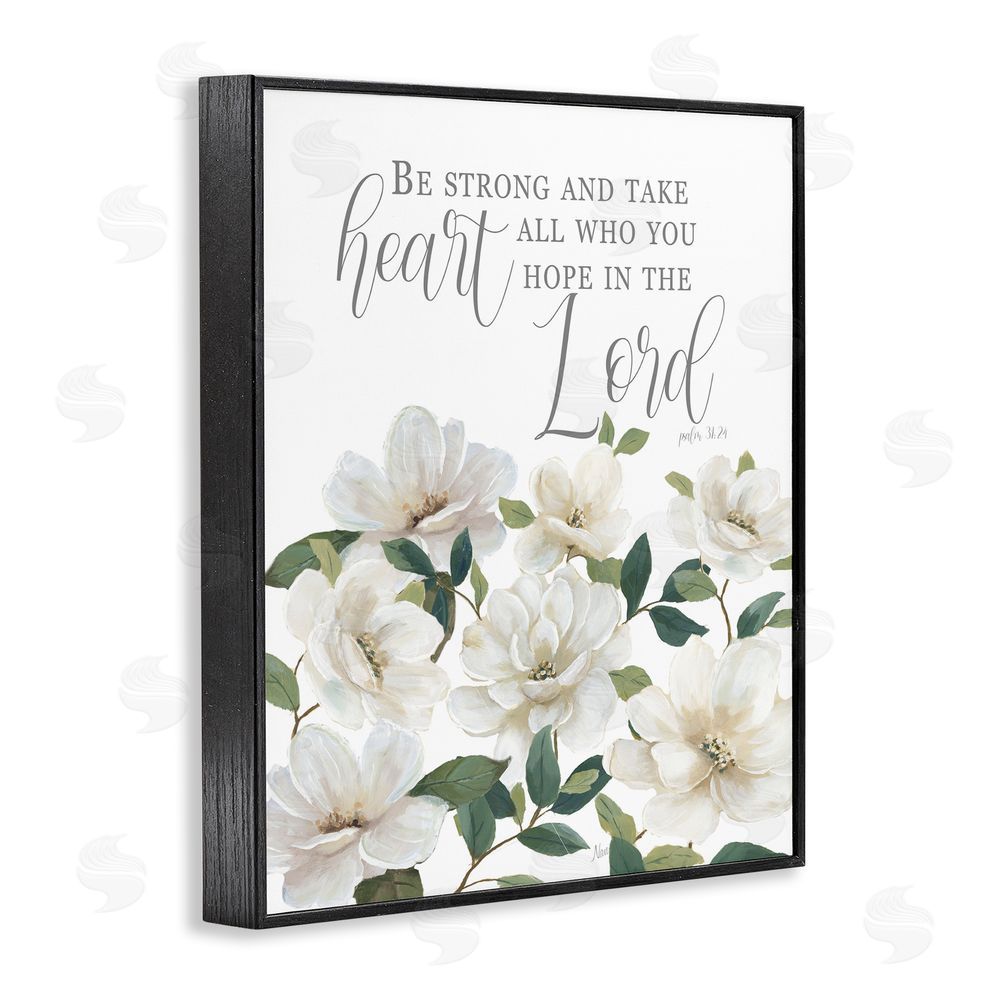 Nan Be Strong And Take Heart Black Framed Giclee Wall Art Print