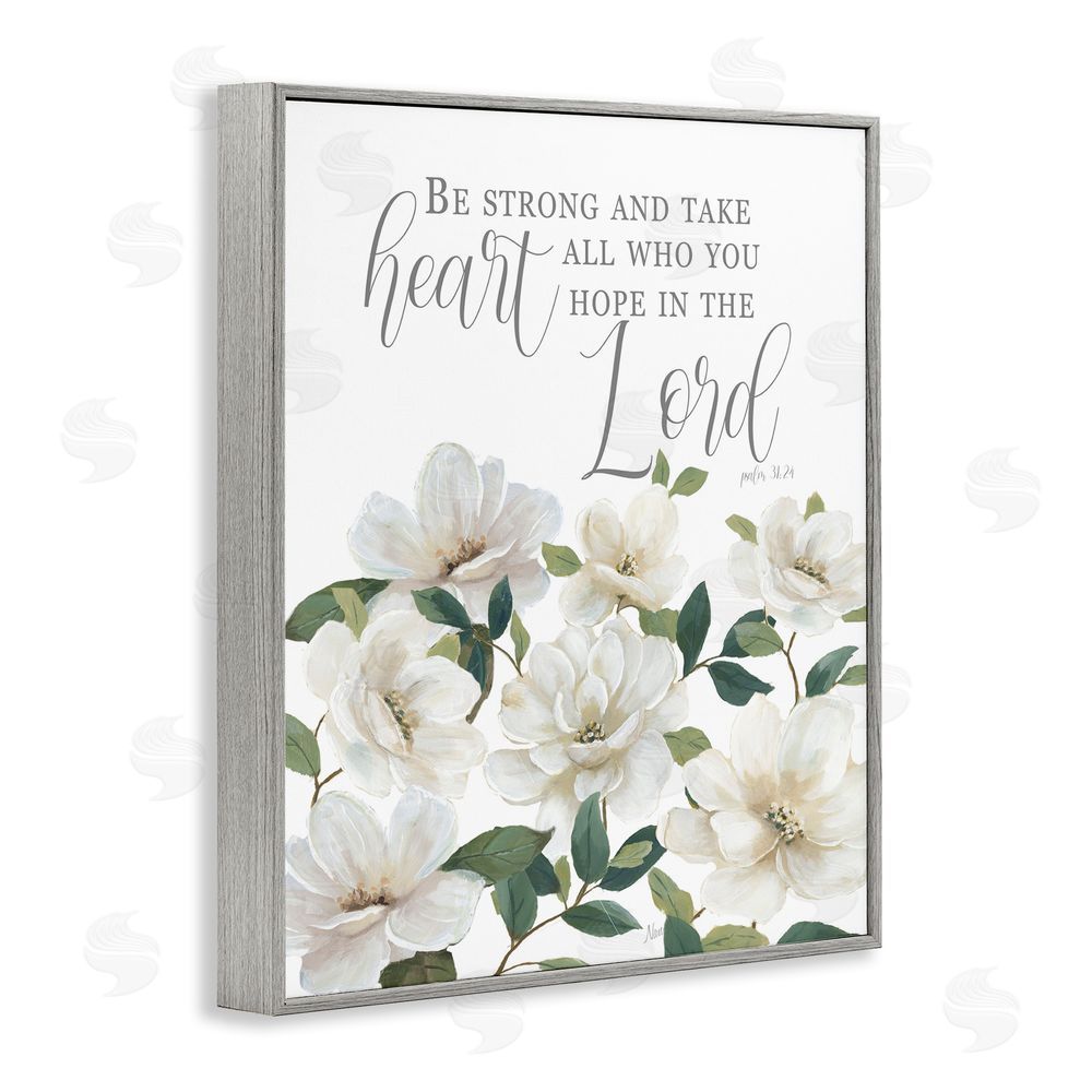 Nan Be Strong And Take Heart Gray Framed Giclee Wall Art Print