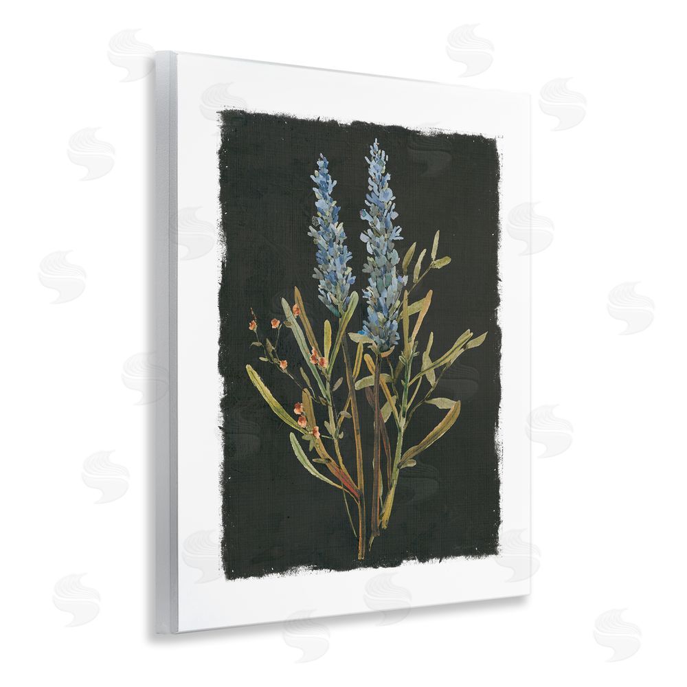 Carol Robinson Lavender Sprigs on Dark Background Wooden Wall Plaque Art Print