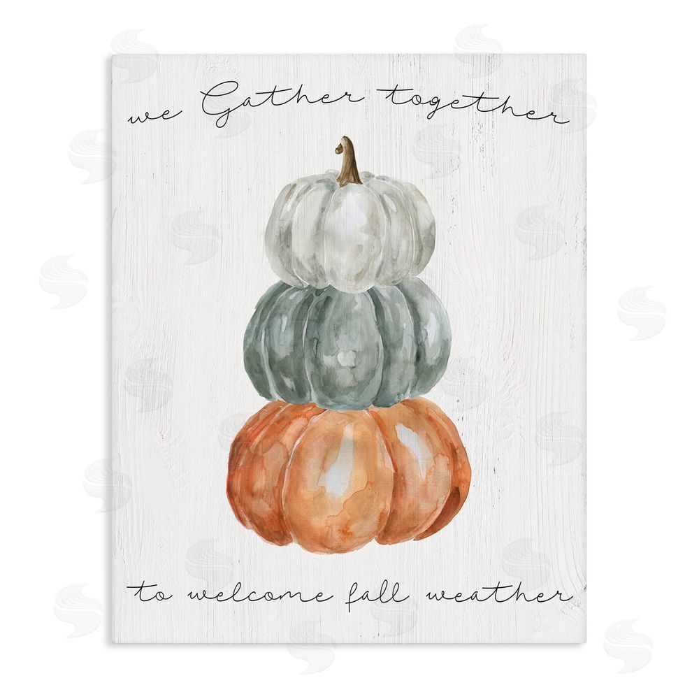Livi Finn Gather Together Fall Weather Stretched Canvas Wall Art Print