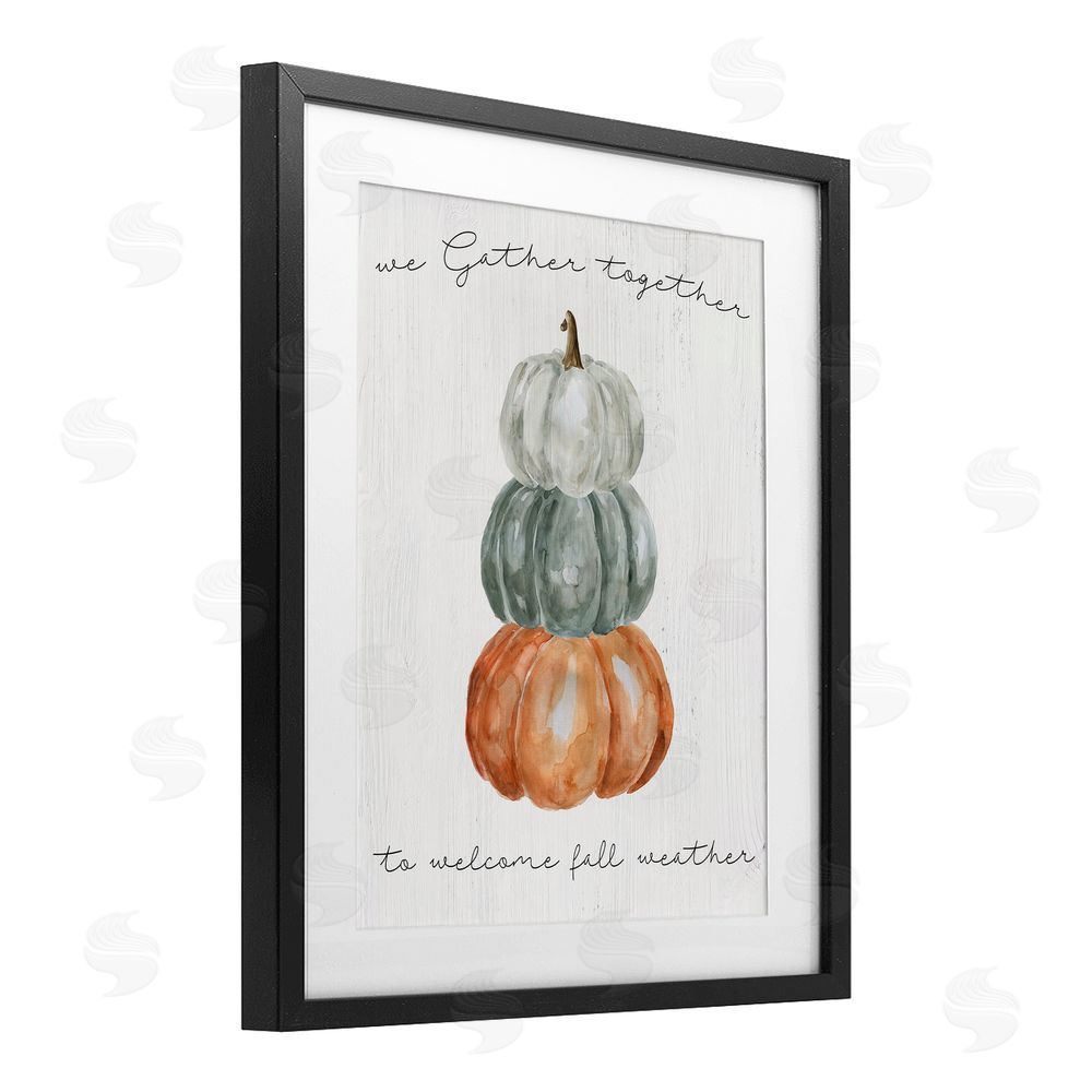 Livi Finn Gather Together Fall Weather Black Framed Print Under Glass Wall Art