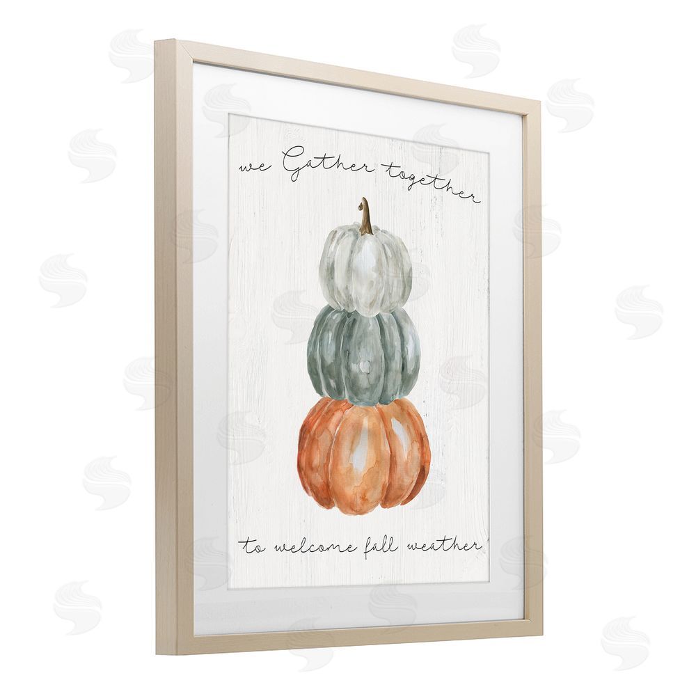 Livi Finn Gather Together Fall Weather Brown Framed Print Under Glass Wall Art