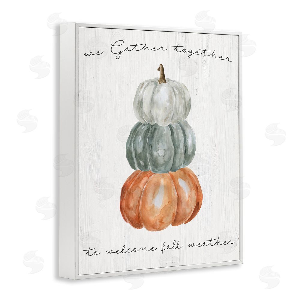 Livi Finn Gather Together Fall Weather White Framed Giclee Wall Art Print