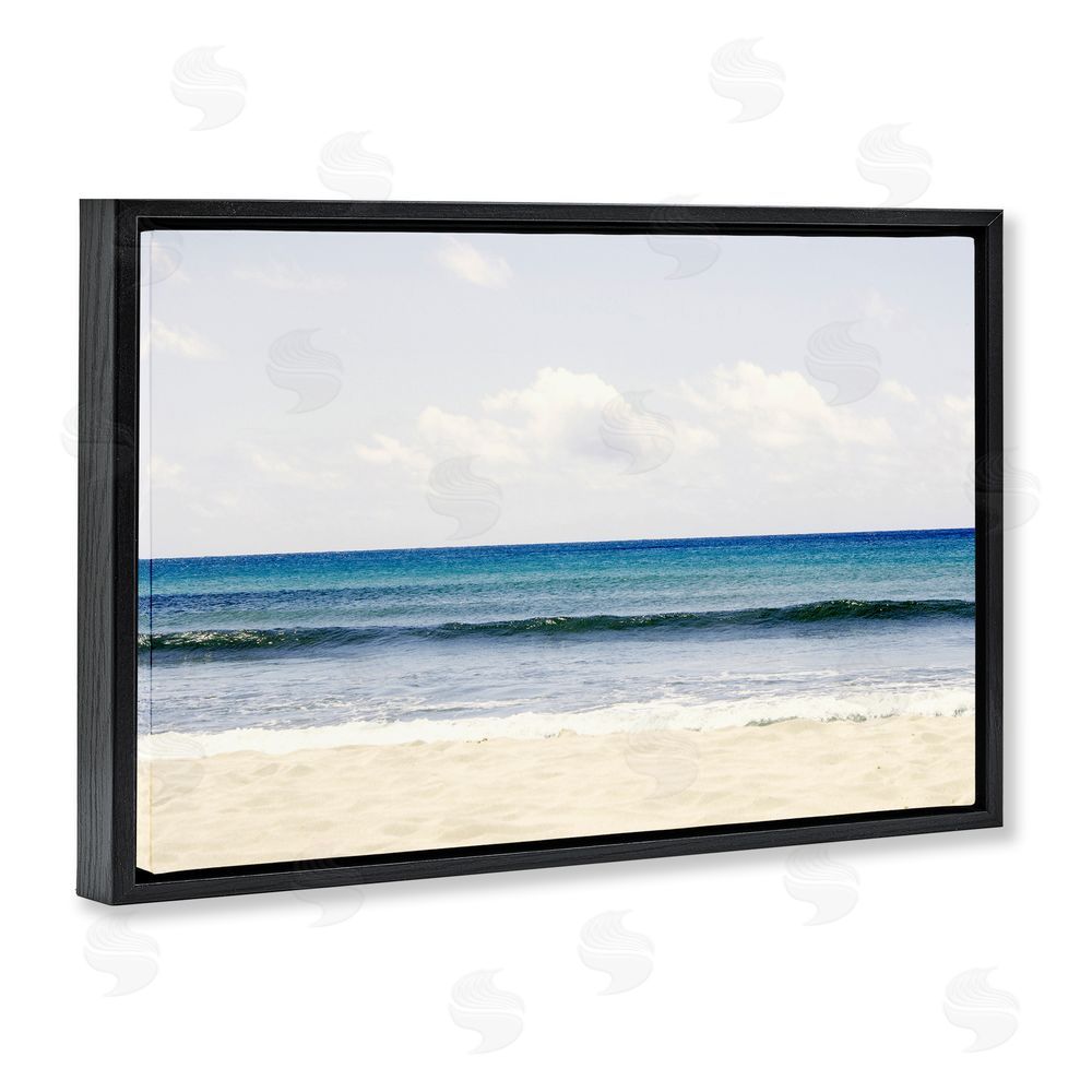 Gemma Bardot Summer Seaside Escape Black Floating Frame Canvas Wall Art Print