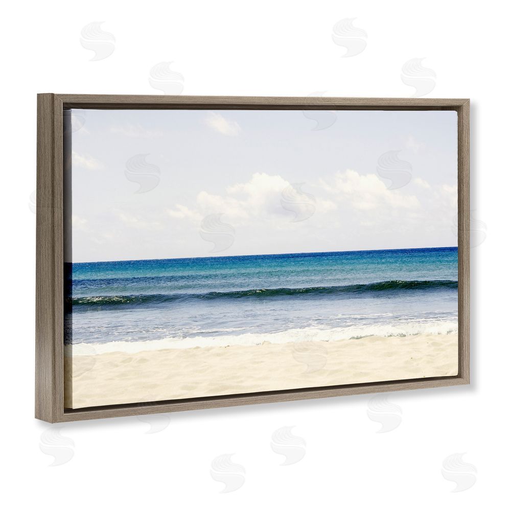 Gemma Bardot Summer Seaside Escape Brown Floating Frame Canvas Wall Art Print