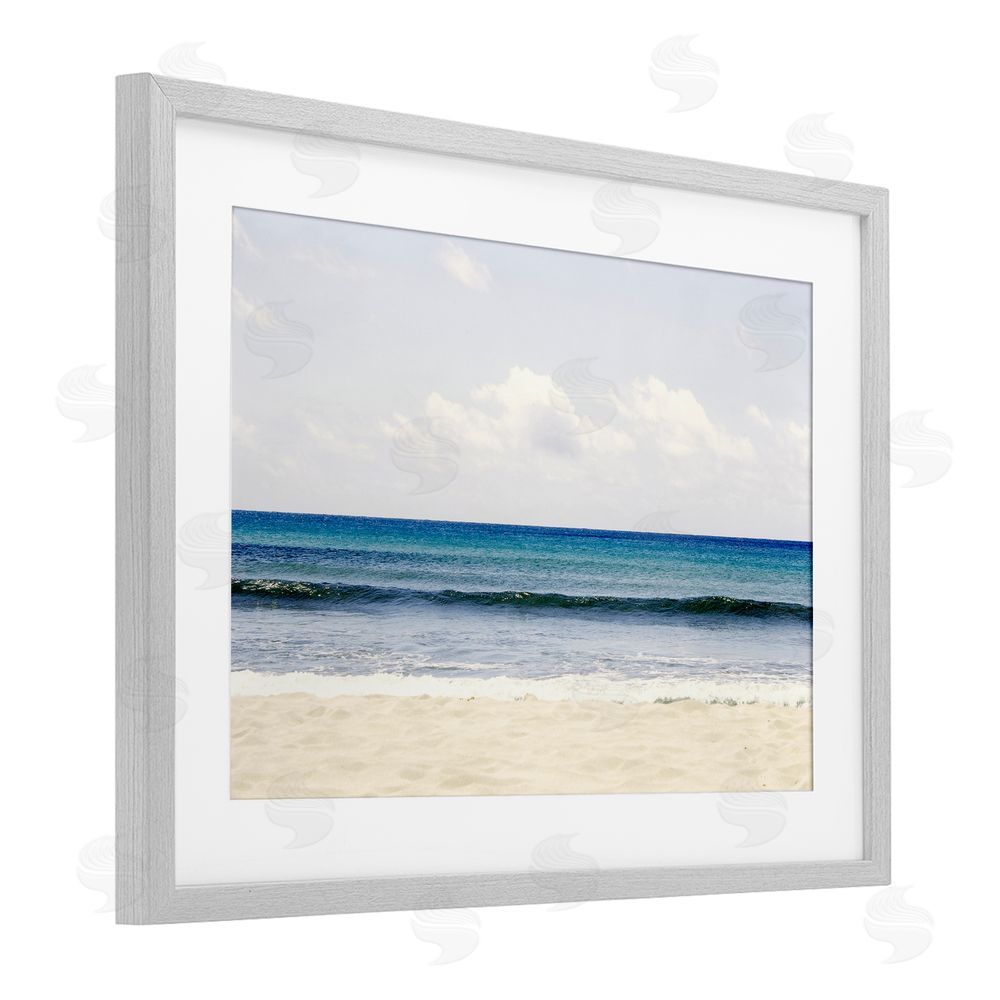 Gemma Bardot Summer Seaside Escape Gray Framed Print Under Glass Wall Art