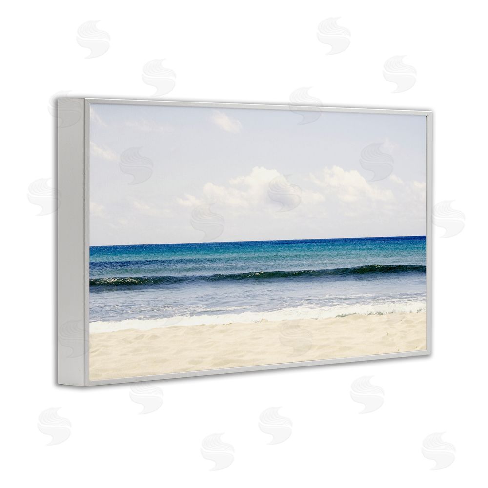 Gemma Bardot Summer Seaside Escape White Framed Giclee Wall Art Print