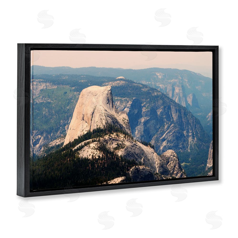 Gemma Bardot Granite Monolith Above Forest Black Floating Frame Canvas Wall Art Print