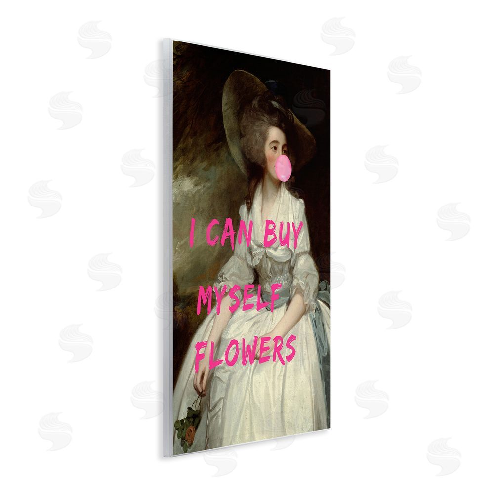 1x I Can Buy Myself Flowers Wooden Wall Plaque Art Print