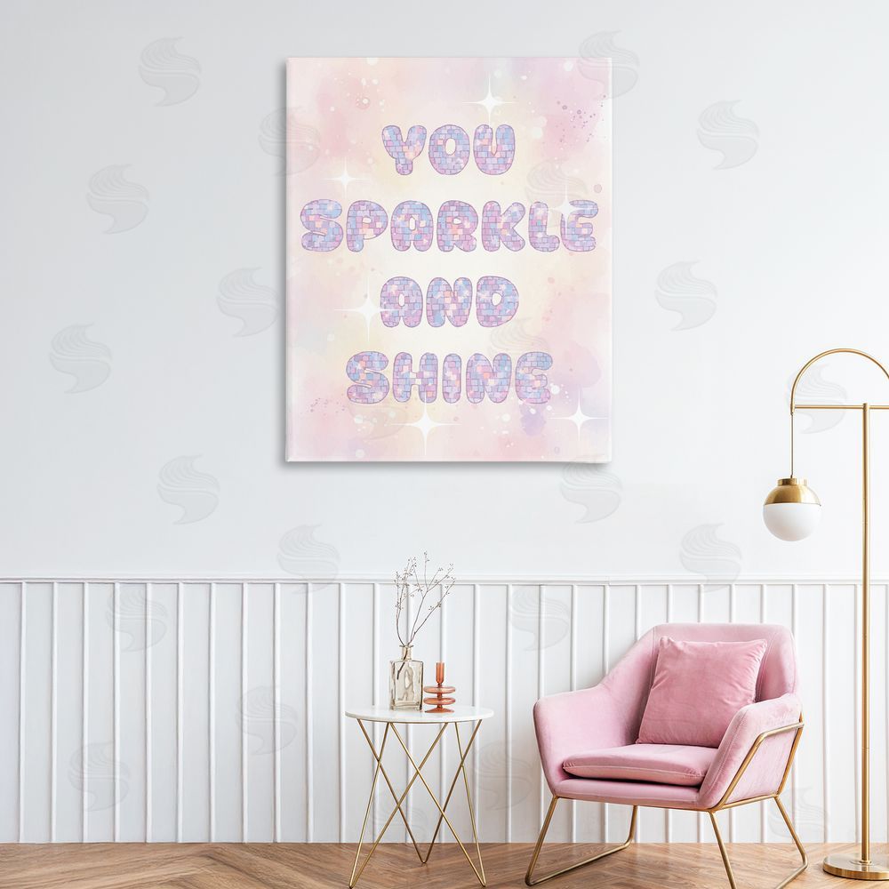 Lil' Rue You Sparkle And Shine Pastels Stretched Canvas on Wall
