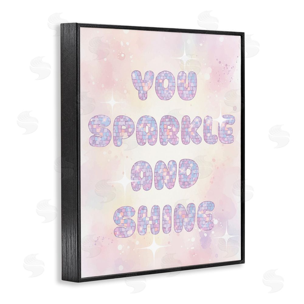 Lil' Rue You Sparkle And Shine Pastels Black Framed Giclee Wall Art Print