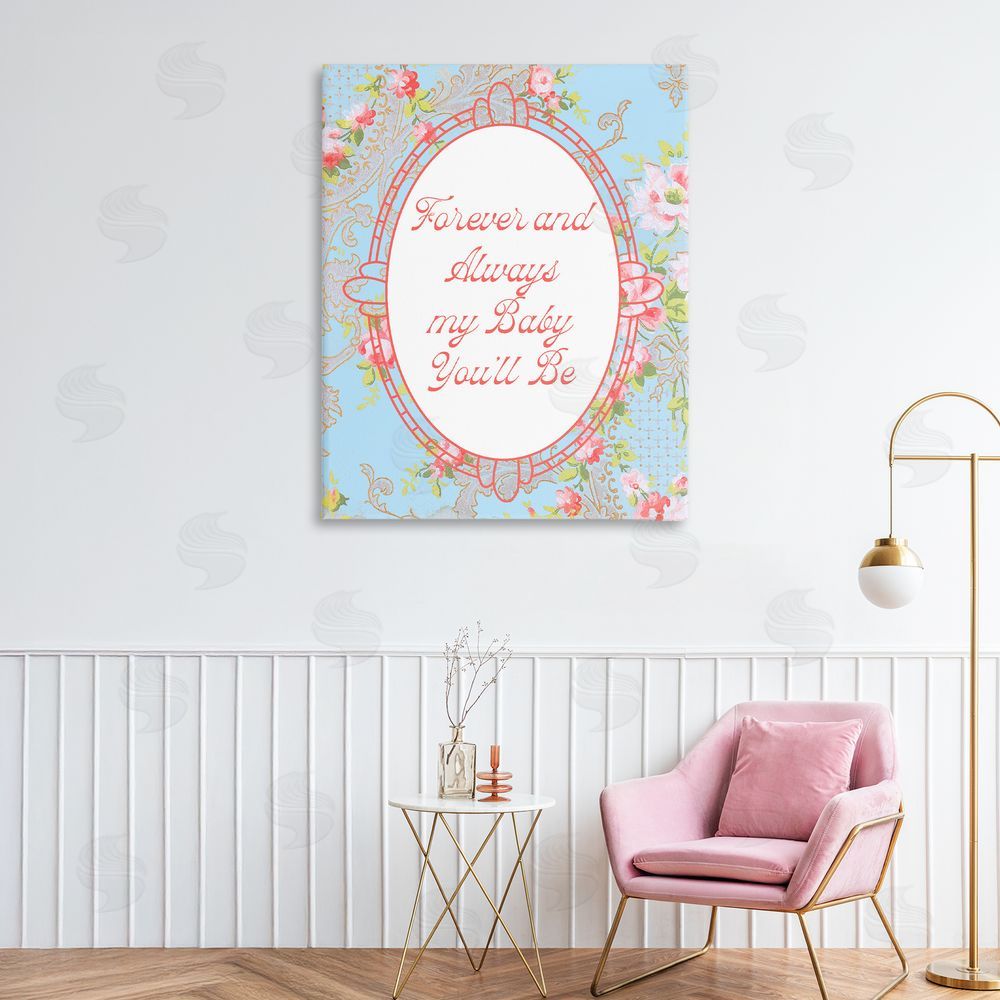 Daphne Polselli Forever And Always My Baby Stretched Canvas Wall Art in Room