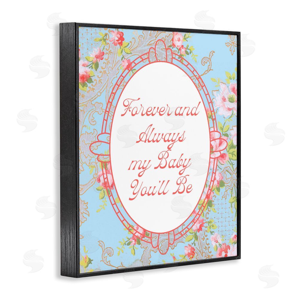 Daphne Polselli Forever And Always My Baby Black Framed Giclee Wall Art