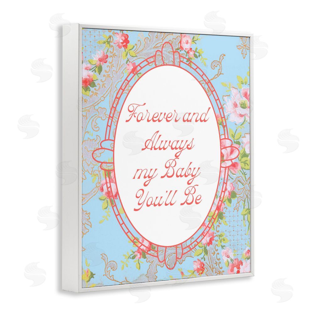 Daphne Polselli Forever And Always My Baby White Framed Giclee Wall Art