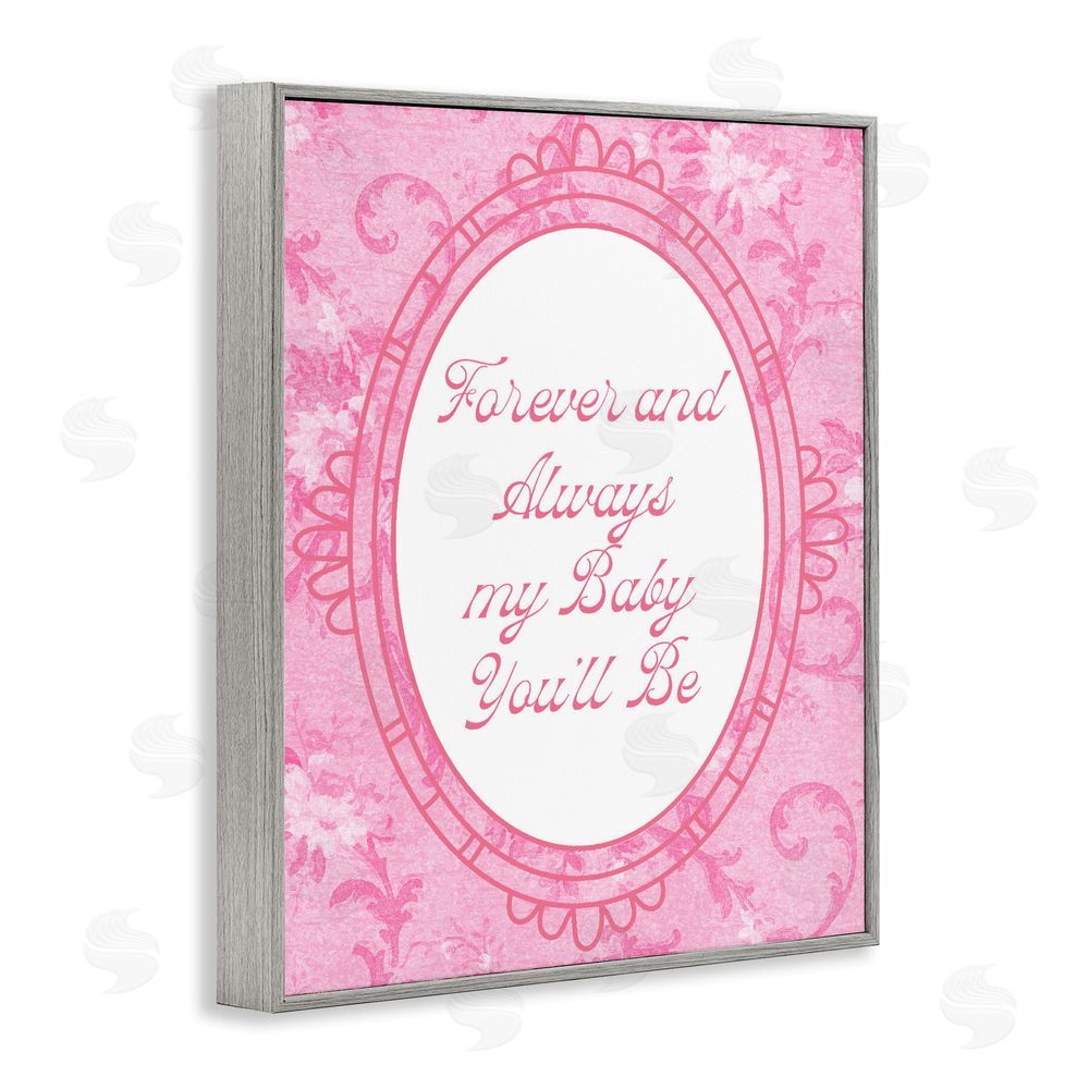Daphne Polselli Forever & Always My Baby Gray Framed Giclee Wall Art