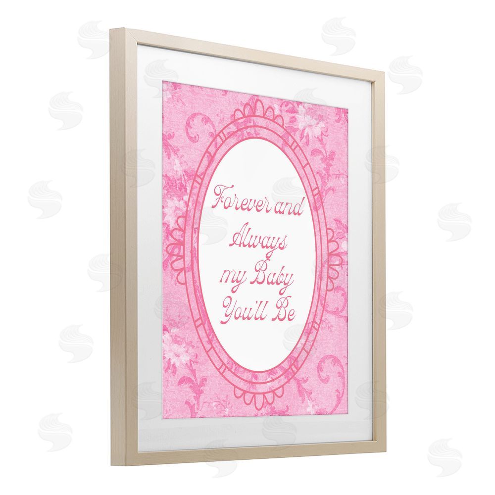Daphne Polselli Forever & Always My Baby Brown Framed Print Under Glass Wall Art
