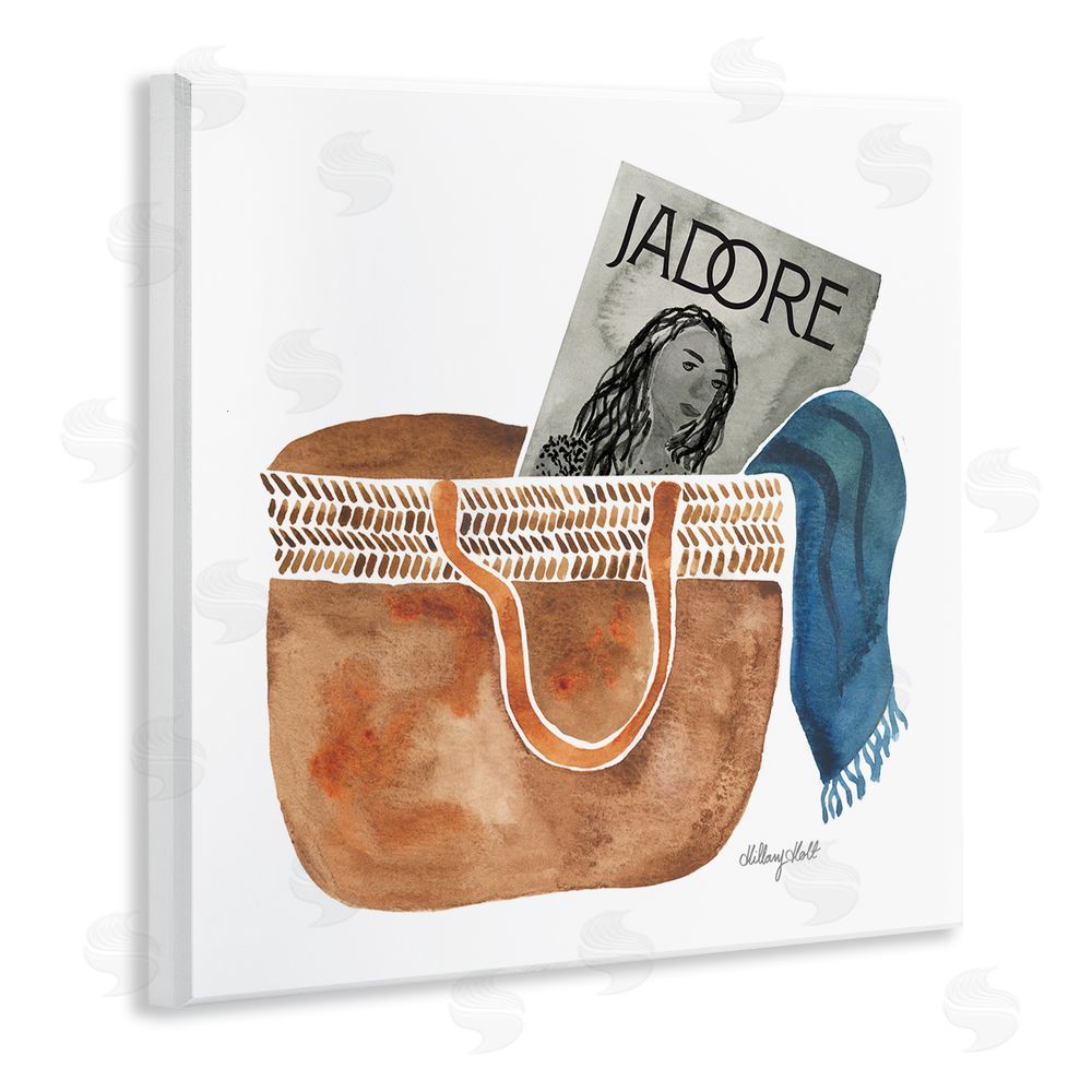 Hillary Holt Tote & Fashion Magazine Wooden Wall Plaque Art Print