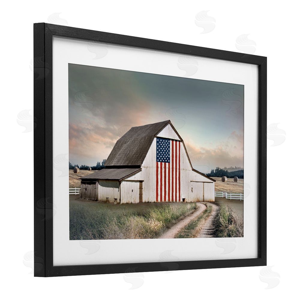 CAD Designs Land That I Love Barn Black Framed Print Under Glass Wall Art