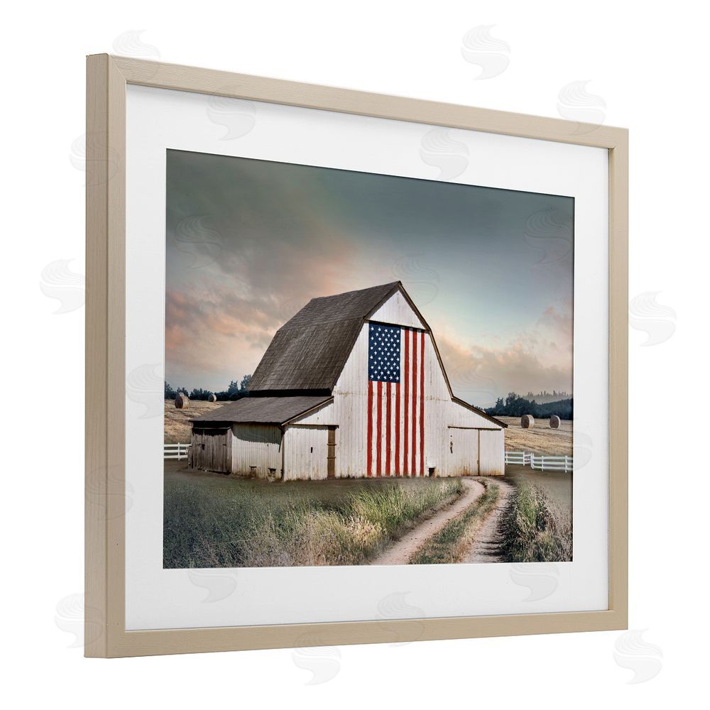 CAD Designs Land That I Love Barn Brown Framed Print Under Glass Wall Art
