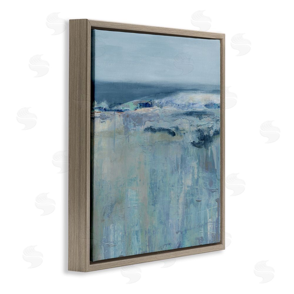 Carol Robinson Serene Abstract Pastel Seascape Brown Floating Frame Canvas Wall Art Print