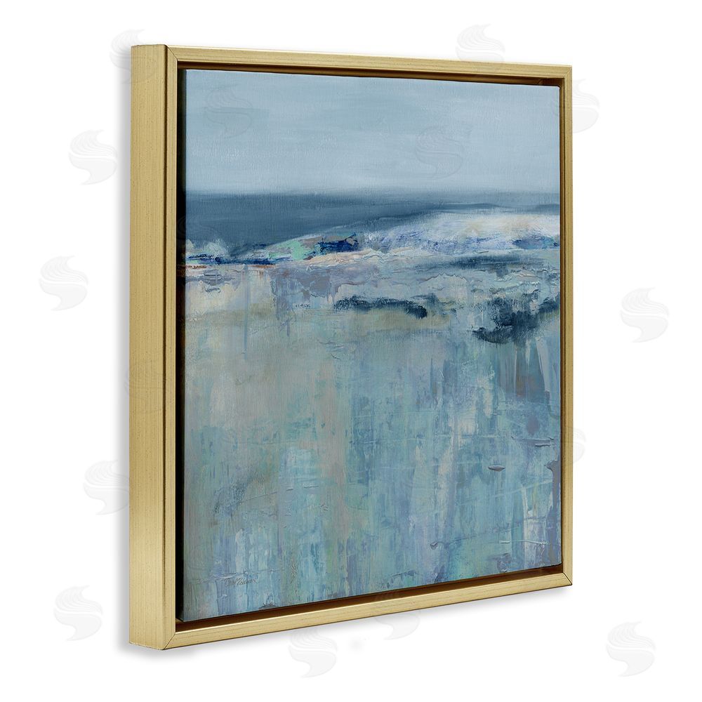 Carol Robinson Serene Abstract Pastel Seascape Gold Floating Frame Canvas Wall Art Print