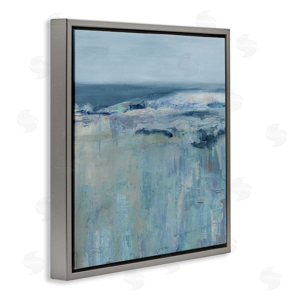 Carol Robinson Serene Abstract Pastel Seascape Gray Floating Frame Canvas Wall Art Print