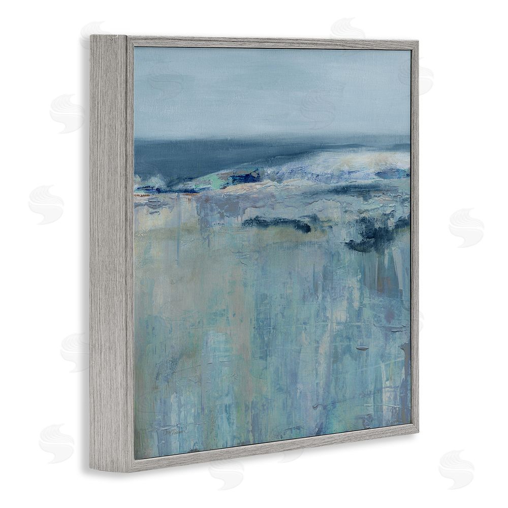Carol Robinson Serene Abstract Pastel Seascape Gray Framed Giclee Wall Art Print