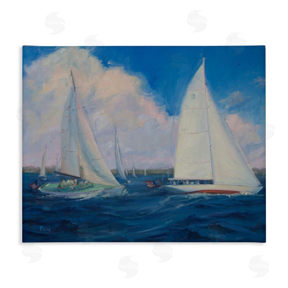 Vanessa Piche Race Day Sailing Regatta Stretched Canvas Wall Art Print