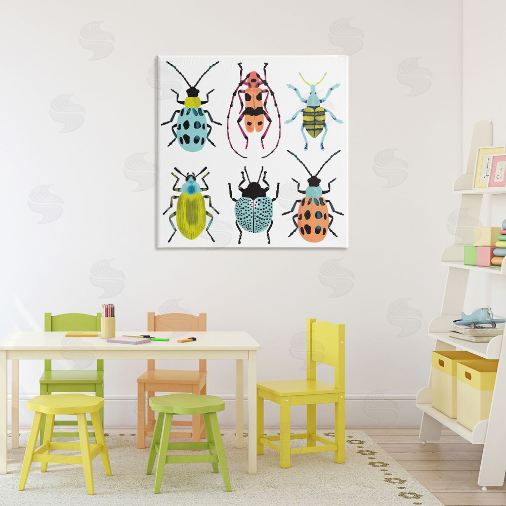 Metka Hiti Beetles & Bugs Collection Stretched Canvas Wall Art in Room