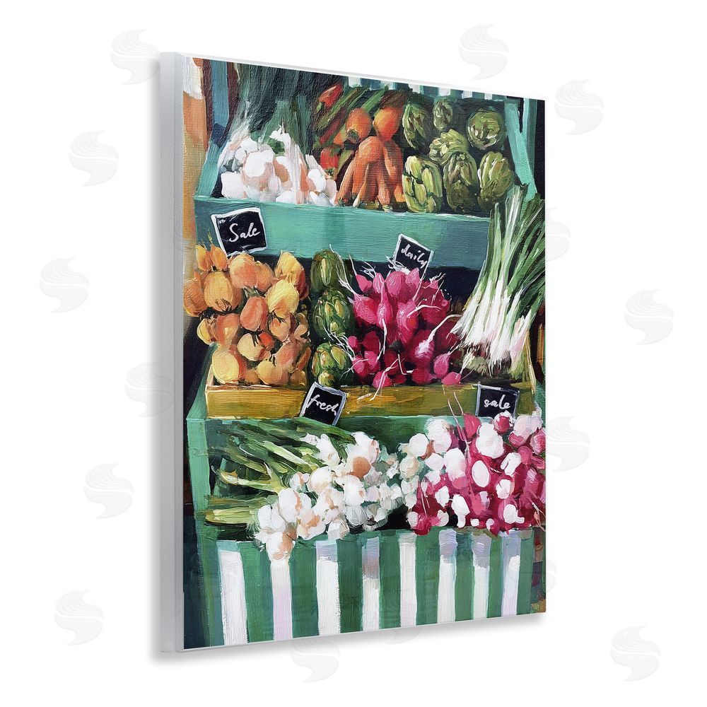 Annabelle Hall Fresh Daily Market Stand Wooden Wall Plaque Art Print