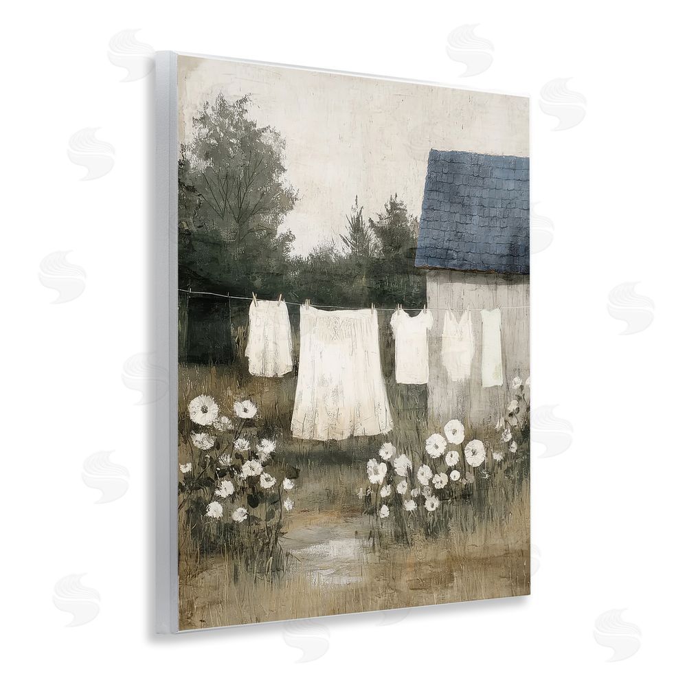 Annabelle Hall Wind Dried Linen Wooden Wall Plaque Art Print