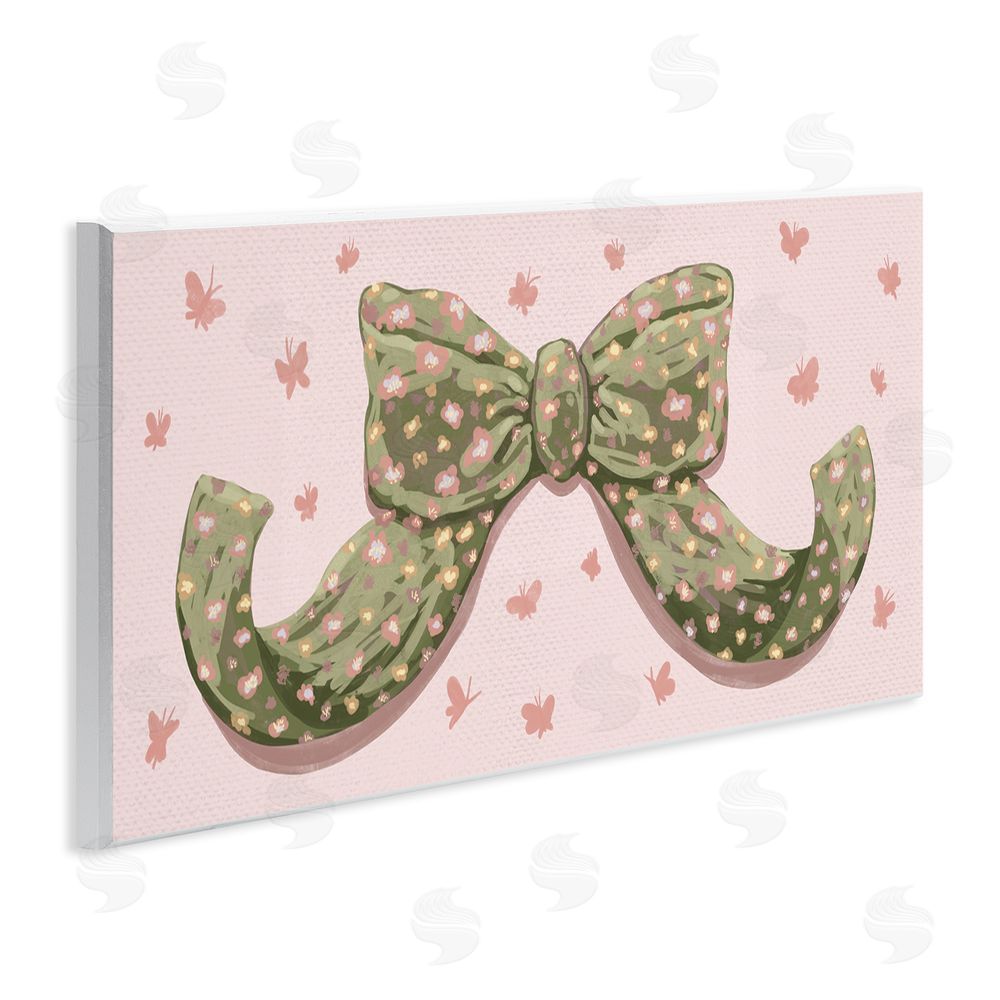 Connie Summers Spring Bow with Butterflies Wooden Wall Plaque Art Print