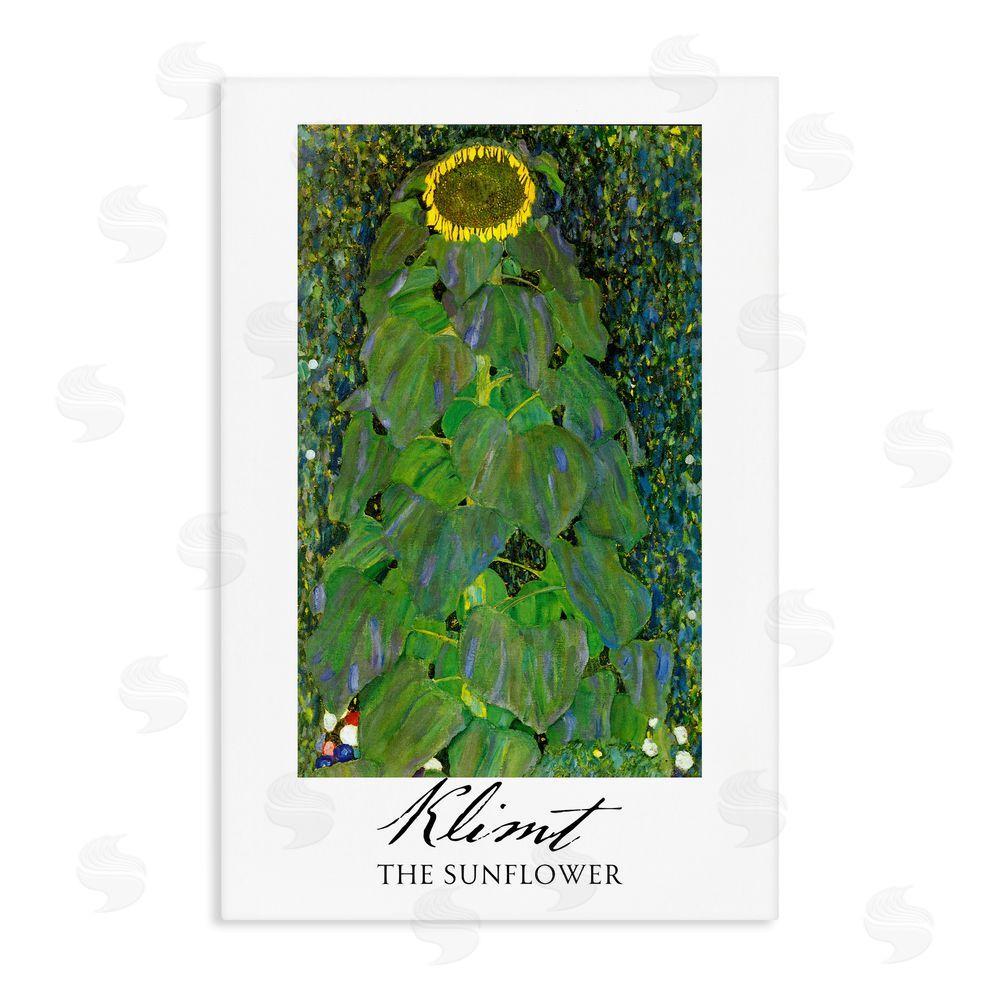 Vintage Hustle Klimt The Sunflower Classic Stretched Canvas Wall Art Print