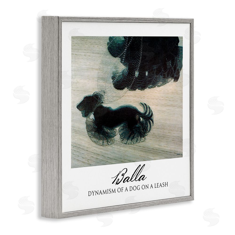 Vintage Hustle Balla Dynamism Of A Dog Classic Gray Framed Giclee Wall Art Print