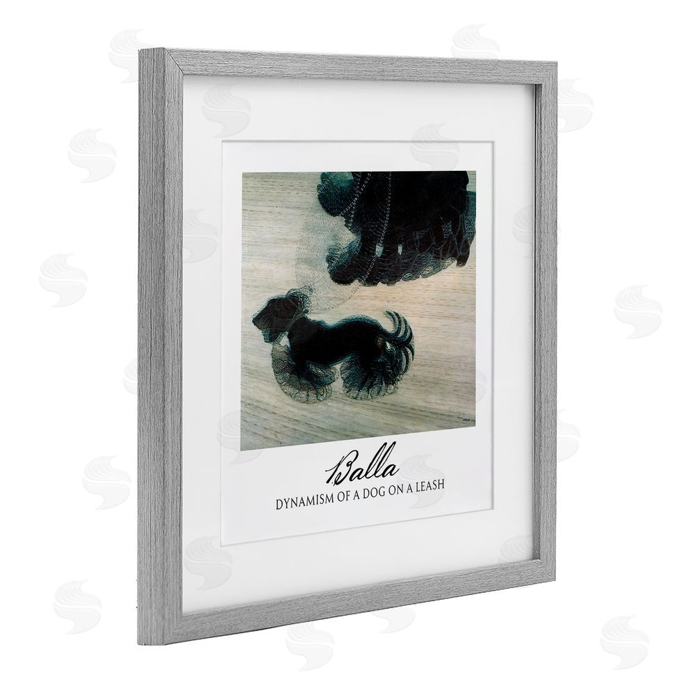 Vintage Hustle Balla Dynamism Of A Dog Classic Gray Framed Print Under Glass Wall Art