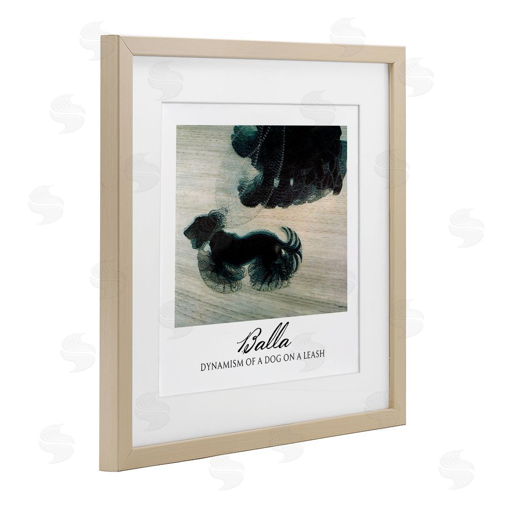 Vintage Hustle Balla Dynamism Of A Dog Classic Brown Framed Print Under Glass Wall Art