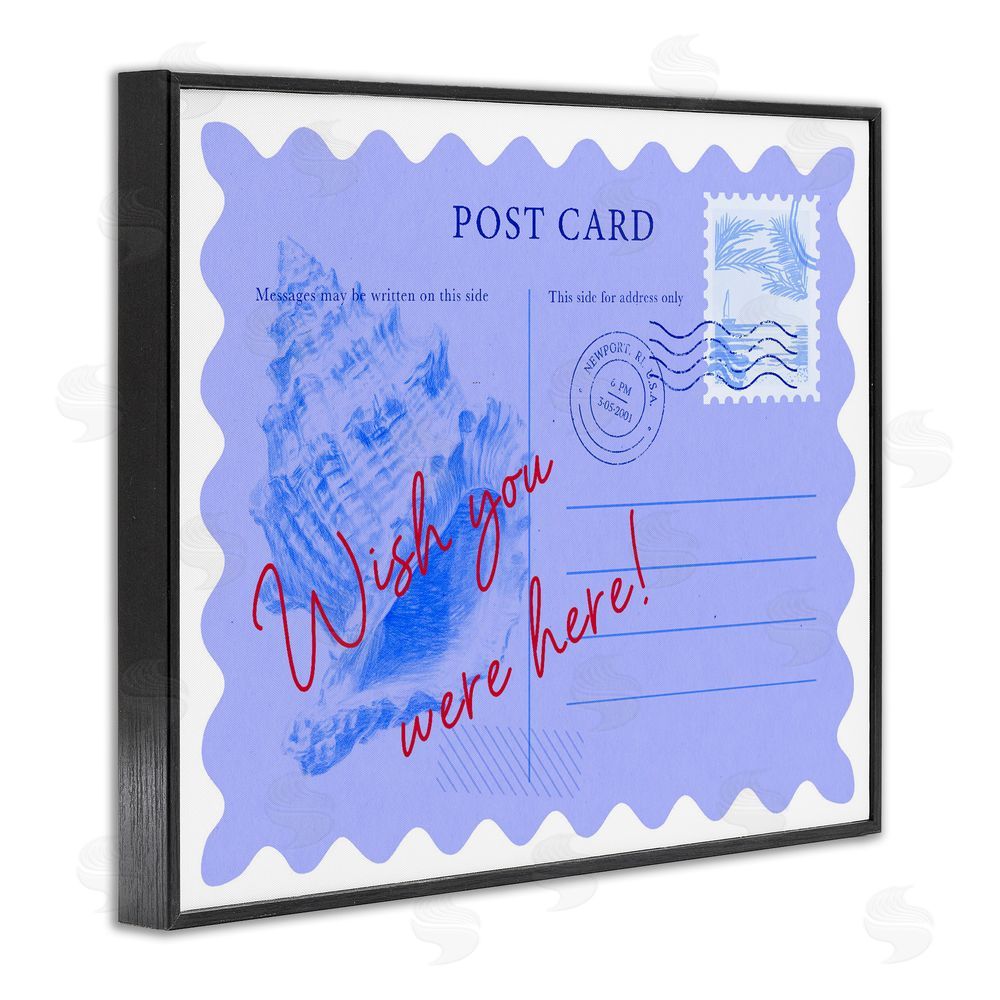 Ziwei Li Wish You Were Here Postcard Black Framed Giclee Wall Art Print
