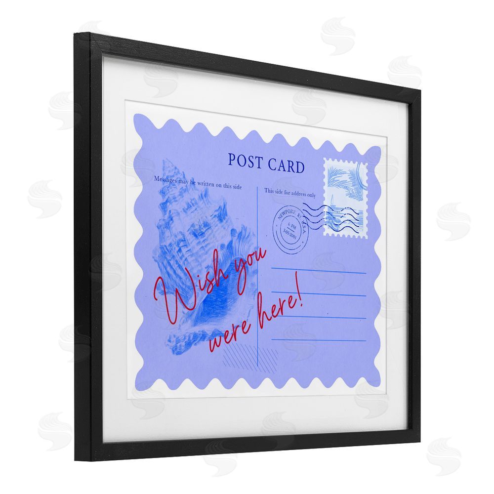 Ziwei Li Wish You Were Here Postcard Black Framed Print Under Glass Wall Art
