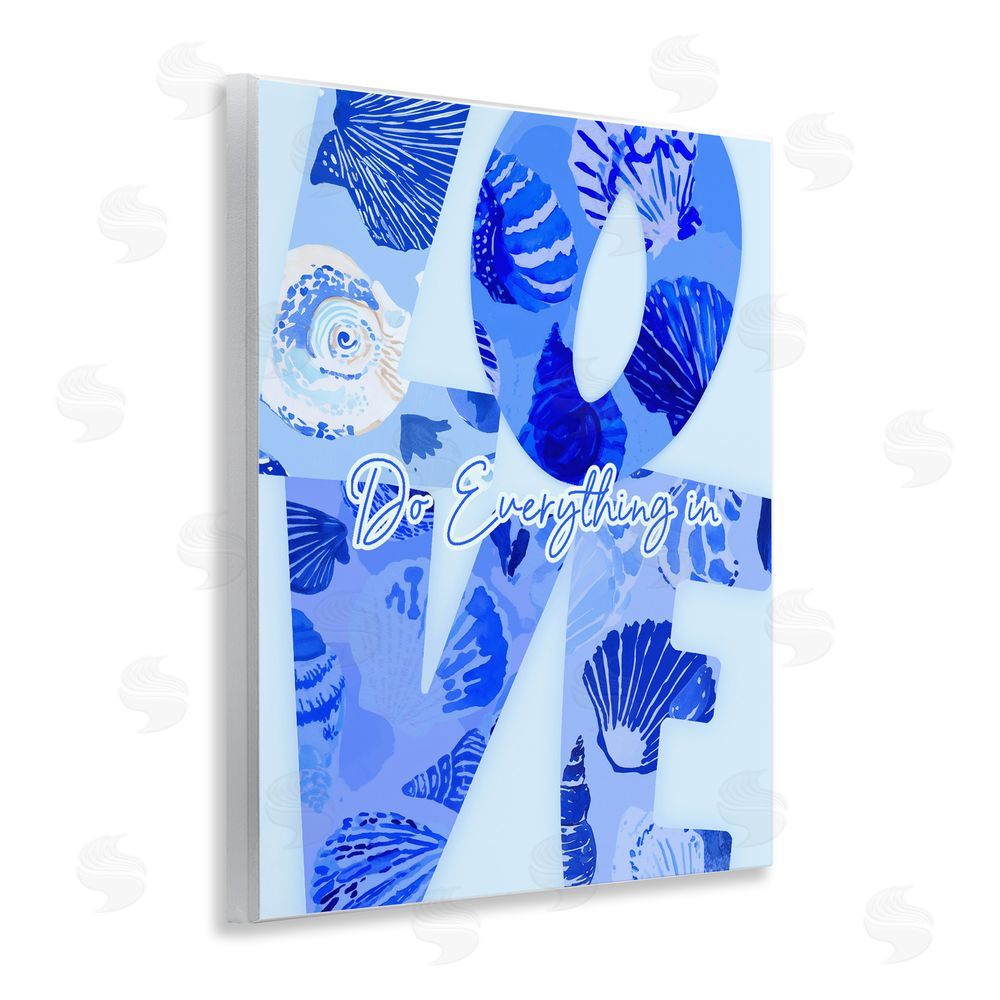 Ziwei Li Coastal Do Everything In Love Wooden Wall Plaque Art Print